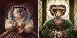 Artist Christina Hess Imagines Cats As Famous Historical Figures