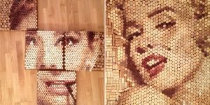 Conrad Engelhardt’s Stained Wine Cork Paintings