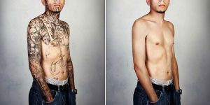 Photographer Steven Burton Photoshops Out Ex-Gang Members Tattoos
