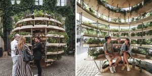 This Public Pavilion Covered In Plants Was Designed To Invite People To Sit Inside