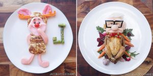 Mom Prepares Healthy Meals As Cartoon Characters For Her Son