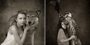 Photographer Captures Intimate Portraits Of Kids Posing With Wild Animals