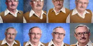 Started As A Mistake, Retired Gym Teacher Wore The Same Disco-Era Outfit For 40 Years Of Yearbook Portraits
