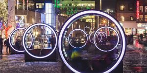 These Illuminated Cylinders Display Fairy Tales When People Get Inside To Power Them