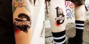 For Design Geeks: Old School Tattoos That Pay Tribute To Famous Typefaces