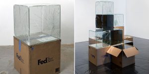 Artist Spends 9 Years Using FedEx To Ship Glass Boxes To Create Shattered Sculptures