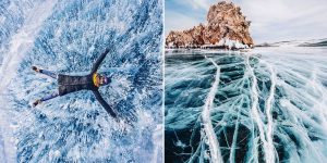 Walking On Frozen Baikal, The Deepest And Oldest Lake On Earth To Capture Its Otherworldly Beauty