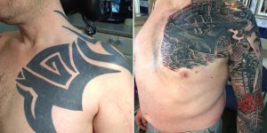 Guy Shows Off His Amazing World War II Cover Up Tattoo