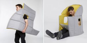 A Wearable 'Shark Man' Suit Lets You Build Your Own Private Space Anywhere
