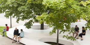 This Public Seating Installation Was Inspired By Snowbanks That Gather Around Trees And Street Lights