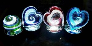 Glass Memorials That Contain The Ashes Of The Dead