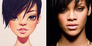 Photo vs Art: Russian Artist Turns Celebrities Into Adorable Cartoon Characters