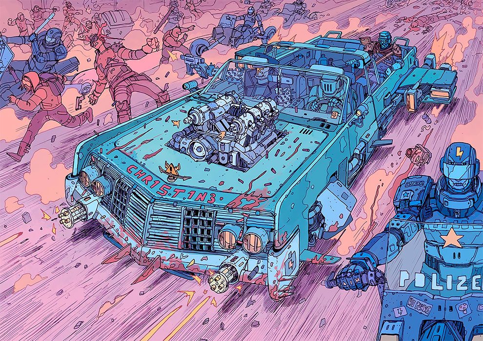 Future is mine. Josan Gonzalez s арт. Джосан Гонсалес арт киберпанк. Хасан Гонсалес арт. Josan Gonzalez the Future.