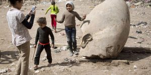 A Giant Ancient Egyptian Statues Unearthed