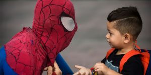 Spiderman Wanders Through The Skies Of Bogota, Colombia