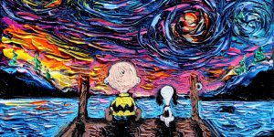 Pop Culture Icons Invade Van Gogh’s ‘Starry Night’ Painting In Adorable Series