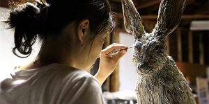 Japanese Artist Transforms Old Newspapers Into Expressive Creatures
