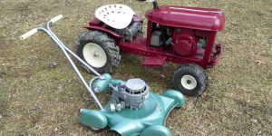 Retro DIY Lawnmower Looks Like A Vintage Car