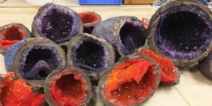 Two Culinary Students Made Gigantic, Chocolate Covered Rock Candy Geodes