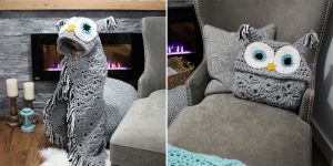 Whoo Could Resist This Cuddly Crochet Owl Blanket?