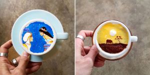 Korean Barista Creates Impressive Art On Your Coffee Foam