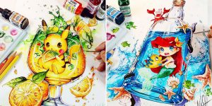 German Artist Naschi Creates Colourful And Cute Oil Paintings