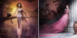 Disney Princesses Gracefully Reimagined As Poetic, Staid Digital Illustrations