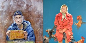Syrian Artist Paints World Leaders As Refugees