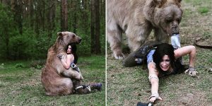 Russian Lara Croft Cosplayer Ended Up In A Grip Of A Massive Bear