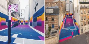 French Artists And Nike Have Redesigned The Paris Duperré Basketball Court