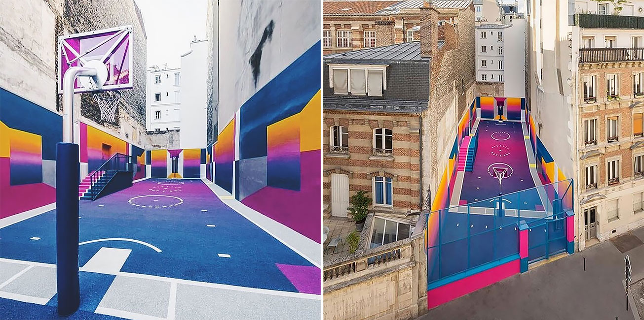 French Artists And Nike Have Redesigned The Paris Duperré Basketball Court » Design You Trust