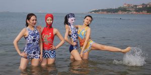 China's Famous 'Face-Kini' Gets Porcelain-Inspired Facelift