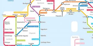 This Artist Imagines The Roman Empire’s 250,000 Miles Of Roadways As A Subway Transit Map
