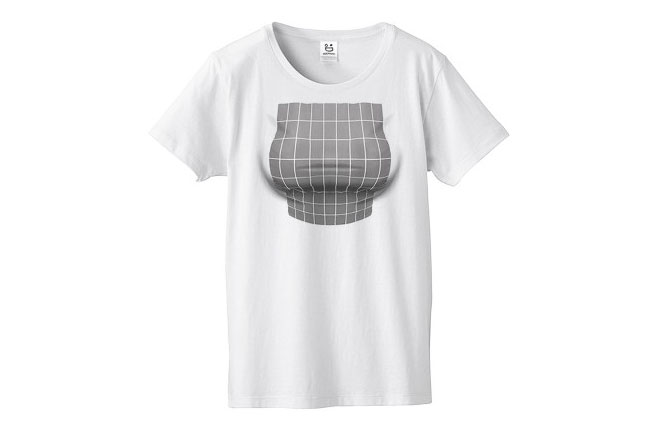 D-cup duplicity: Japanese T-shirt uses optical illusion to give breasts to  even the flat-chested