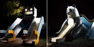 Surreal Photos Of Japanese Playground Equipment At Night By Kito Fujio