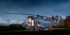 This Royal Navy Sea King Helicopter Transformed Into Glamping Pod