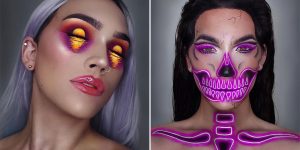 Makeup Artist Transforms Her Eyelids Into Two Gorgeous Shimmering Sunset