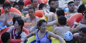 Dive In And Join The Chaos – If You Can Find Any Water Left In These Crowded Swimming Pools