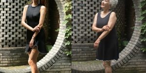 Hilarious Photos Of Chinese Grandmother Posing Like A Model