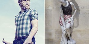 Hipsters In Stone: Artist Léo Caillard Continues To Dress The Statues As Hipsters