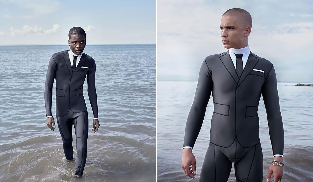 Designer Puts The “Suit” In Wetsuit With 3,900 Optical Illusion