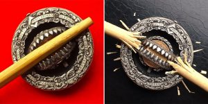Russian Artist Carves Silver Dollar With Trap Jaws And Golden ‘Bait’ Coin
