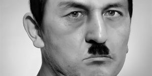 Chinese Artist Creates Creepy Celebrity Portraits Made From Other People’s Faces