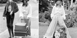 David Bowie And His Ex-Wife Angie Taking Their Then 3-Week-Old Baby Zowie Out For A Walk In 1971
