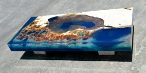 These New Lagoona Tables By The Designer Alexandre Chapelin Look Like A Piece Of The Ocean