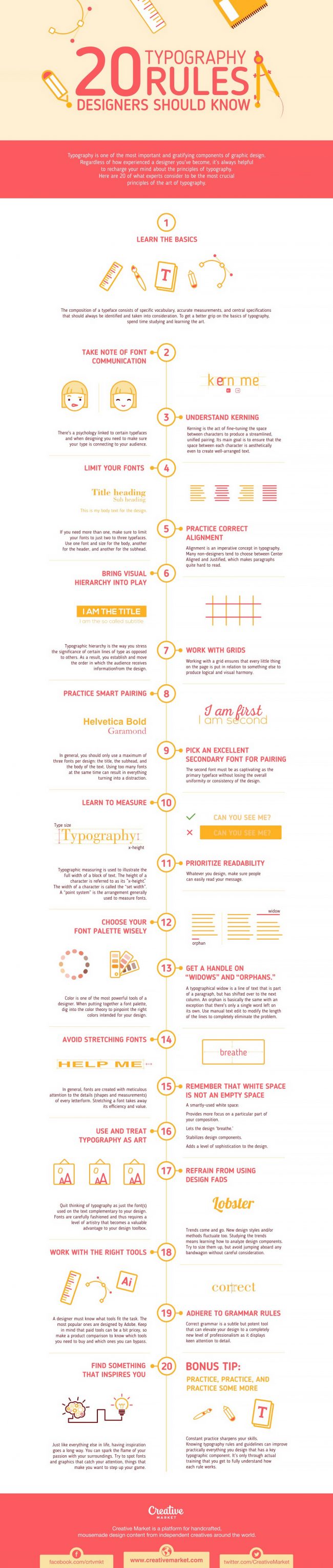 Graphic Design Typography Rules Infographic