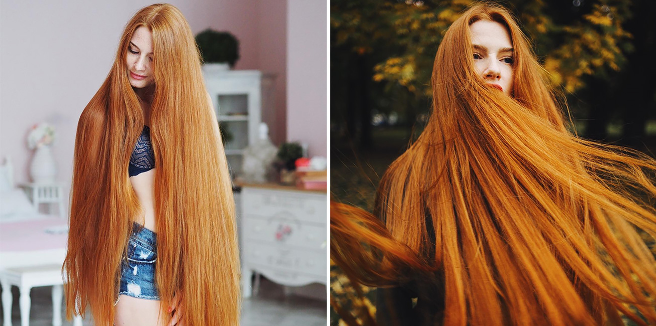 Very women long hair with 