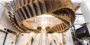 These 80-Year-Old Wooden Escalators Become A Beautiful Sculpture