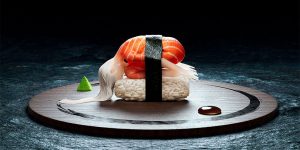 Design Duo Makes Stunning Sushi Concept On Digital Art With Humans Posing Yoga