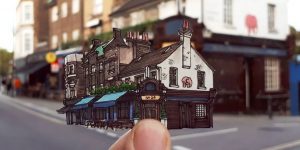 Cut-Out Ink And Pen Illustrations Of London’s Oldest Pubs And Other Landmarks By Maxwell Tilse